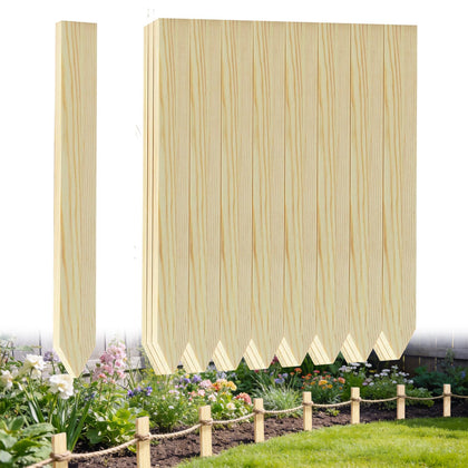 Acostop 12.6-inch pine stake with varnish coating for durable garden edging.