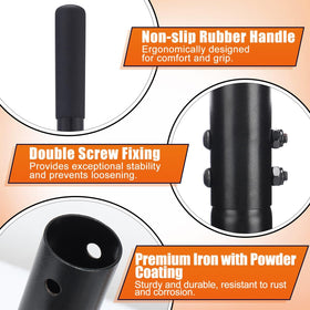 Acostop ergonomic rubber-handle tamper reduces fatigue during long leveling tasks.