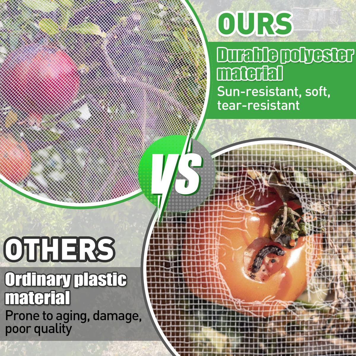 Acostop fine mesh garden netting provides pest protection with good airflow