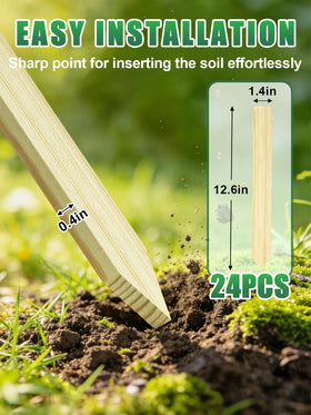 Acostop garden edging pine stake in brown for clean border definition.