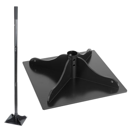 Acostop heavy-duty steel tamper with the 8x8 plate for precise ground compaction.