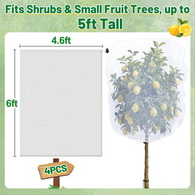 Acostop lemon-orange protective netting covers trees without blocking sunlight