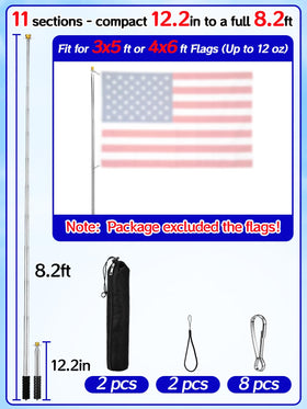 Acostop multi‑purpose flag pole suited for parades and outdoor activities