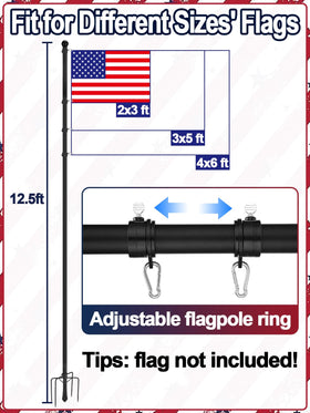 Acostop outdoor flag pole suitable for homes and small businesses