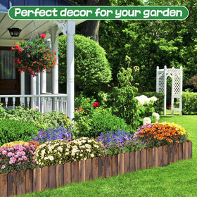Acostop pine border fence with ground-insert ends for secure, tidy borders.
