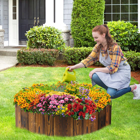 Acostop pointed-bottom border allows quick lawn insertion.