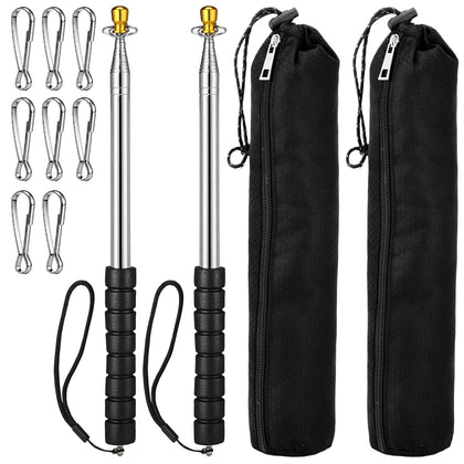 Acostop telescoping flag pole 8.2 ft assembly for quick setup at events