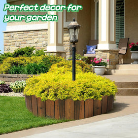 Acostop weather-resistant pine border detail highlights durable outdoor edging.