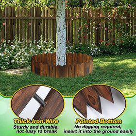 Acostop weather-resistant pine border for patios and yards