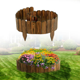 Acostop wooden garden edging with flat top defines a clean boundary.