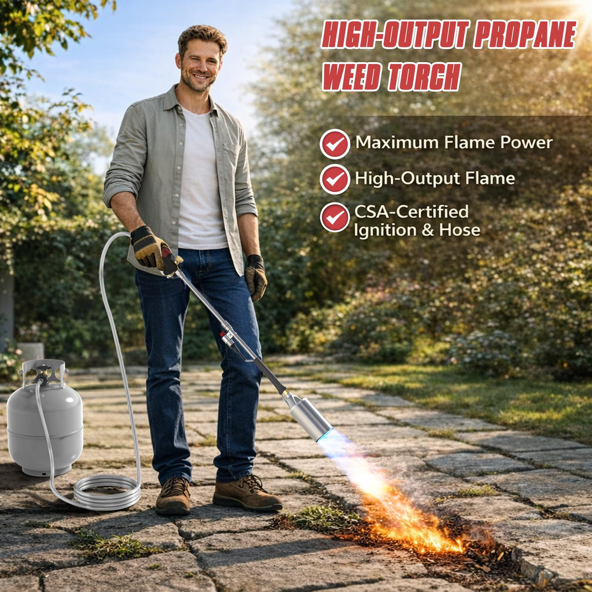 ACOVER turbo trigger igniter in action enabling quick flame with one-handed control