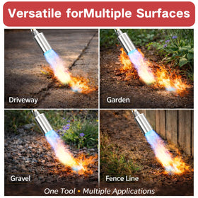ACOVER wide flame-control feature for weed burning and paint removal versatility