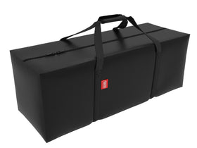 ACOVERITT outdoor cushion storage bag showing interior capacity for cushions up to 50x13x20 inches.
