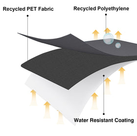 Acoveritt RPET cover with fastening straps stays secure during use