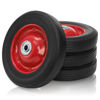 Acshio solid rubber tires 8in for quick, durable cart replacements.