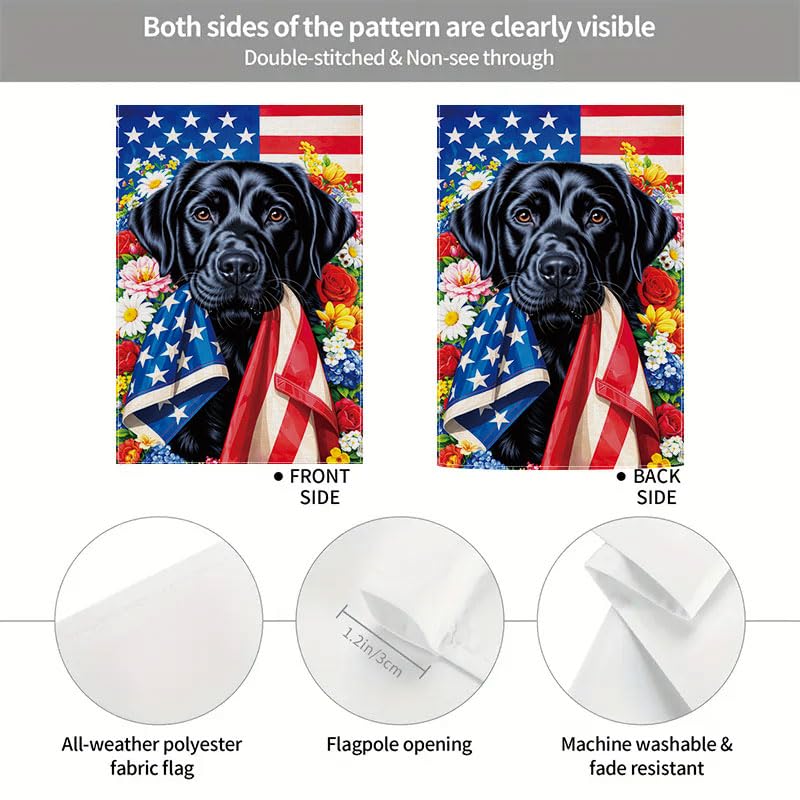 ActFirst dog lover patriotic banner enhances seasonal outdoor spaces.