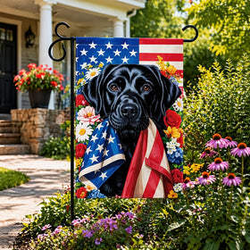 ActFirst front yard porch decor featuring dog-friendly patriotic theme.