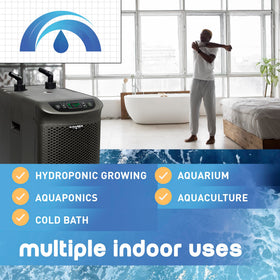Active Aqua hydroponics setup maintains root zone temperature.