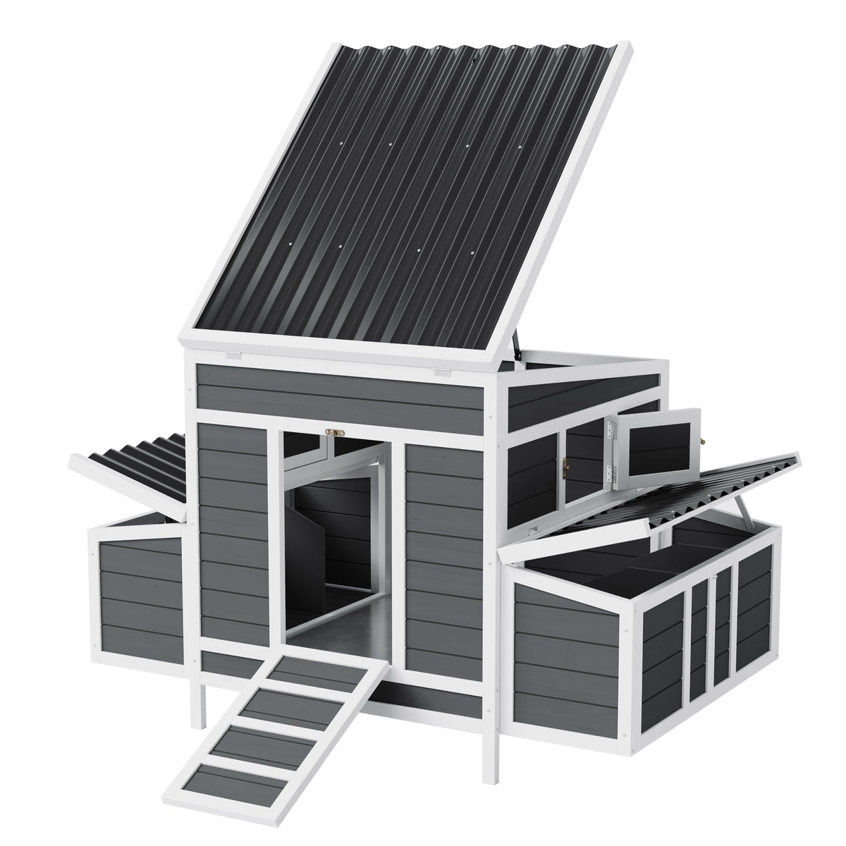 ActiveTrail 56 inch chicken coop front view shows a sturdy frame and roomy interior.