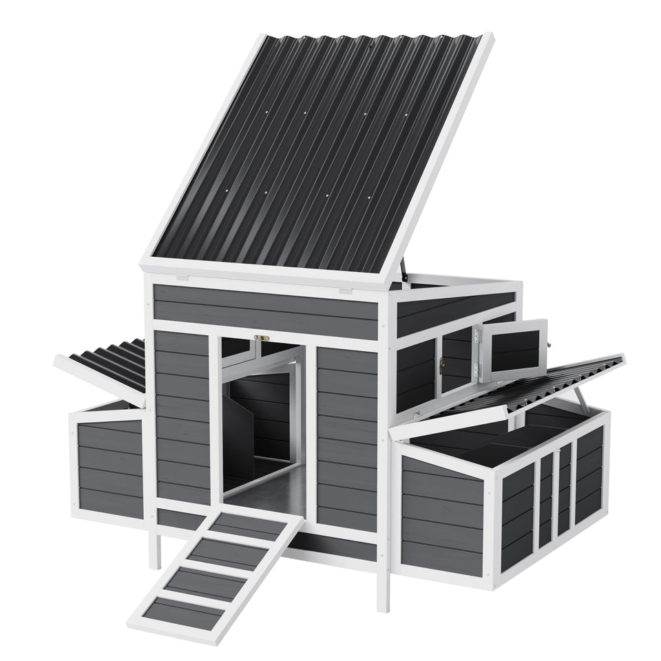 ActiveTrail 56 inch chicken coop front view shows a sturdy frame and roomy interior.
