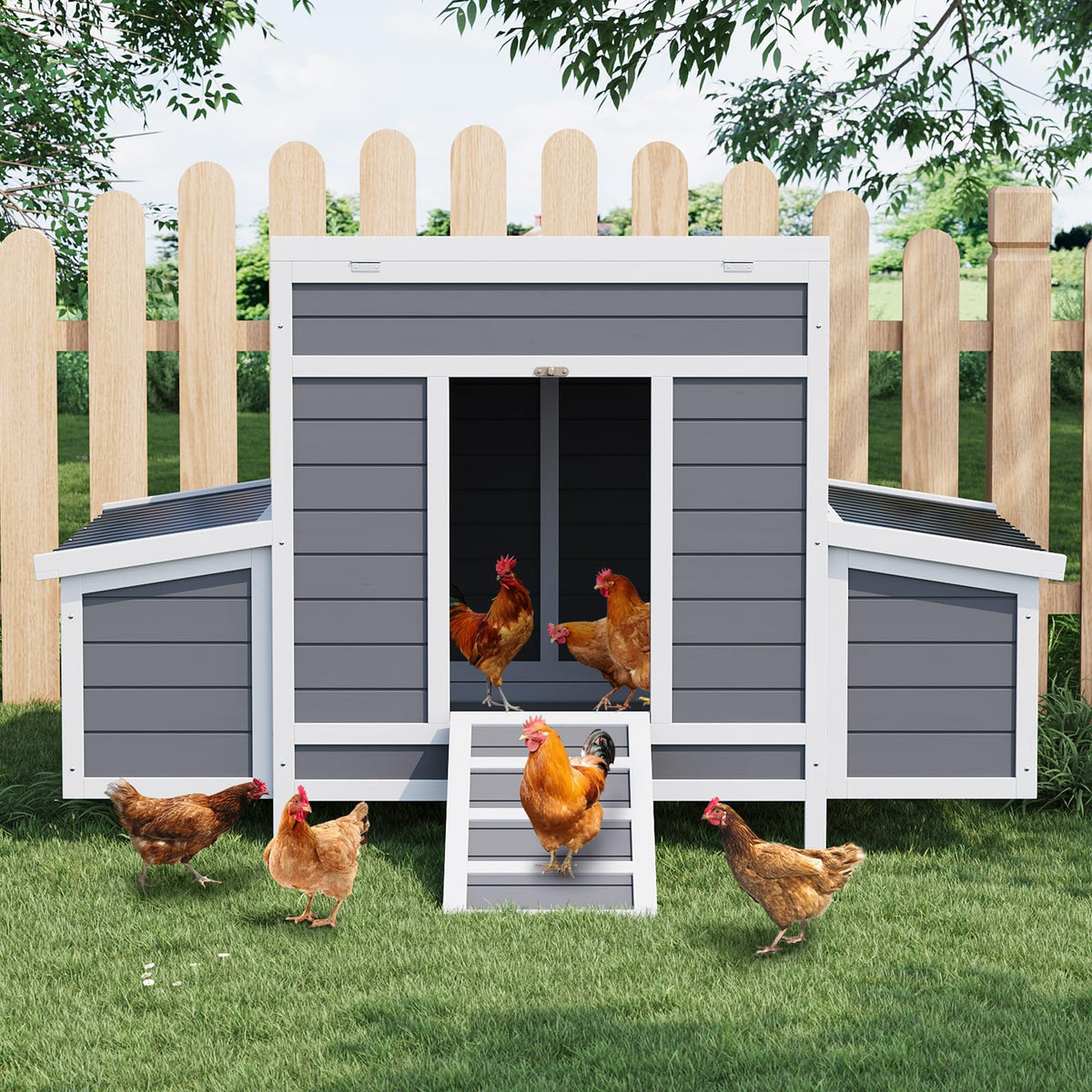 ActiveTrail 56 inch coop nesting boxes offer private laying space for hens.