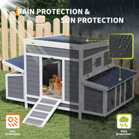 ActiveTrail 56 inch coop metal mesh windows promote airflow.