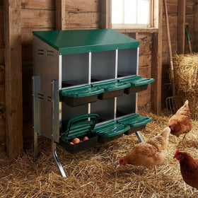 ActiveTrail Nesting Boxes with six compartments for organized egg laying and easy collection.