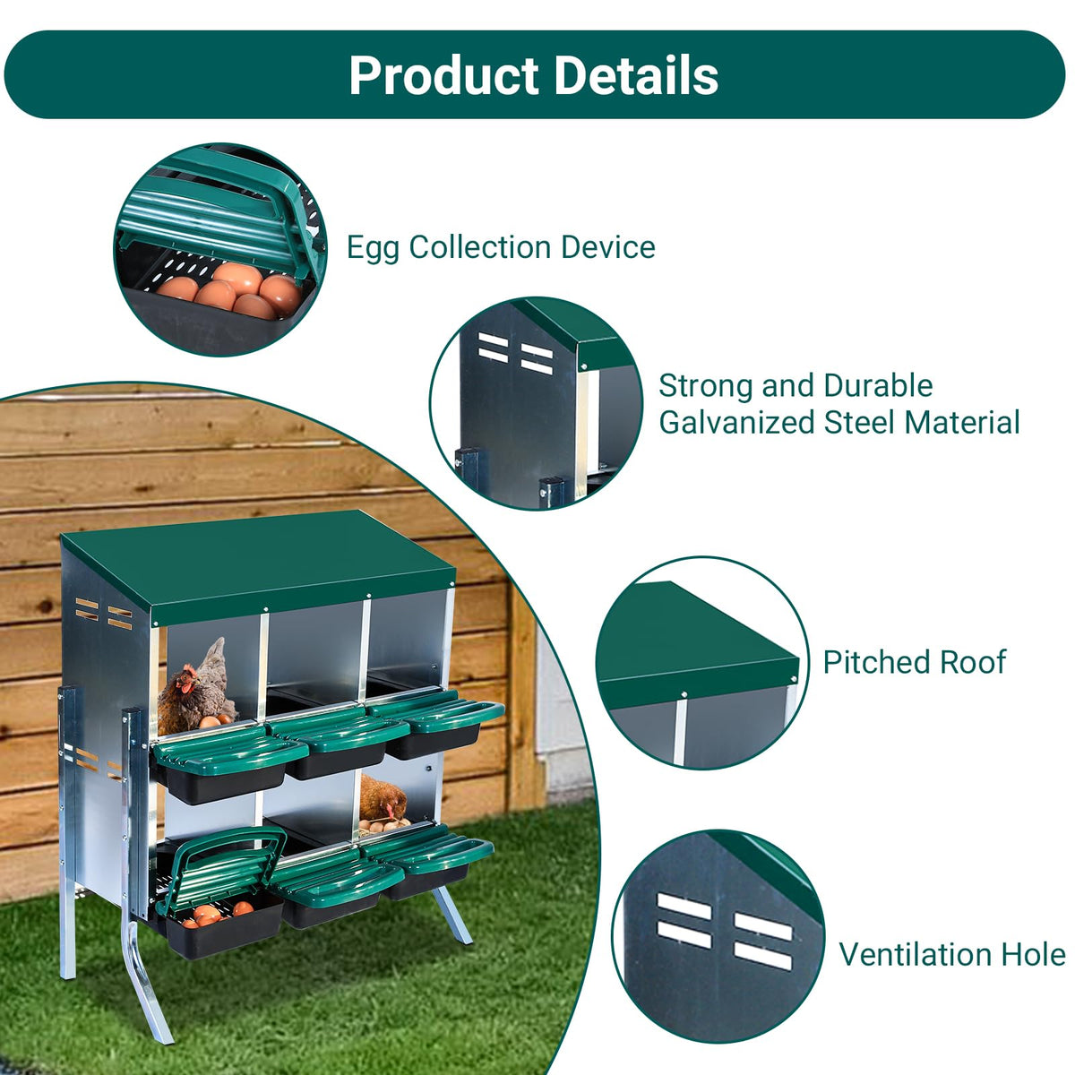 ActiveTrail ventilation openings promote airflow for hen comfort.