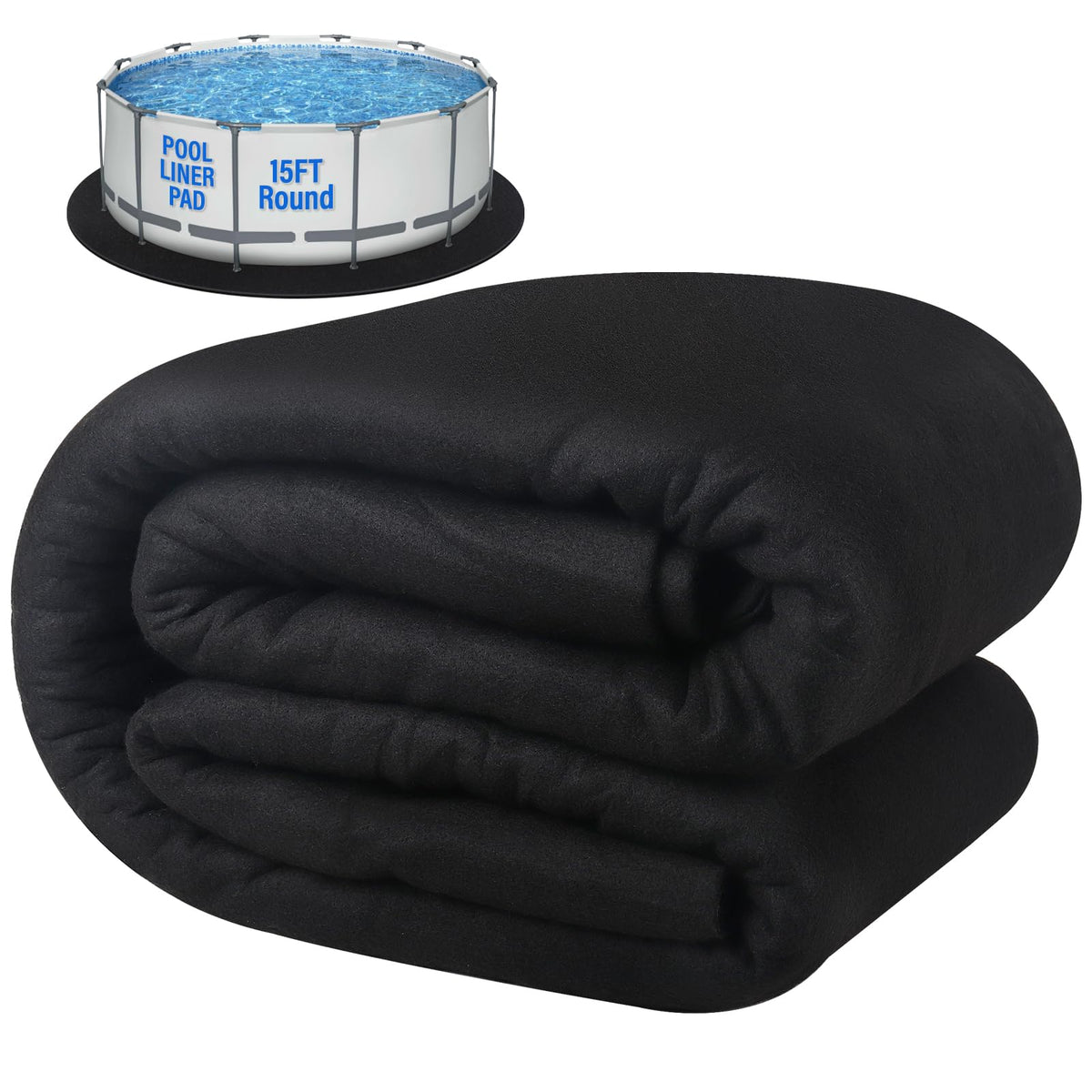 ACTREY 18FT pool pad with seamless design protects pool surface and enhances foot comfort.