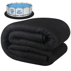 ACTREY 350g pool pad under pool demonstrates durable ground protection.