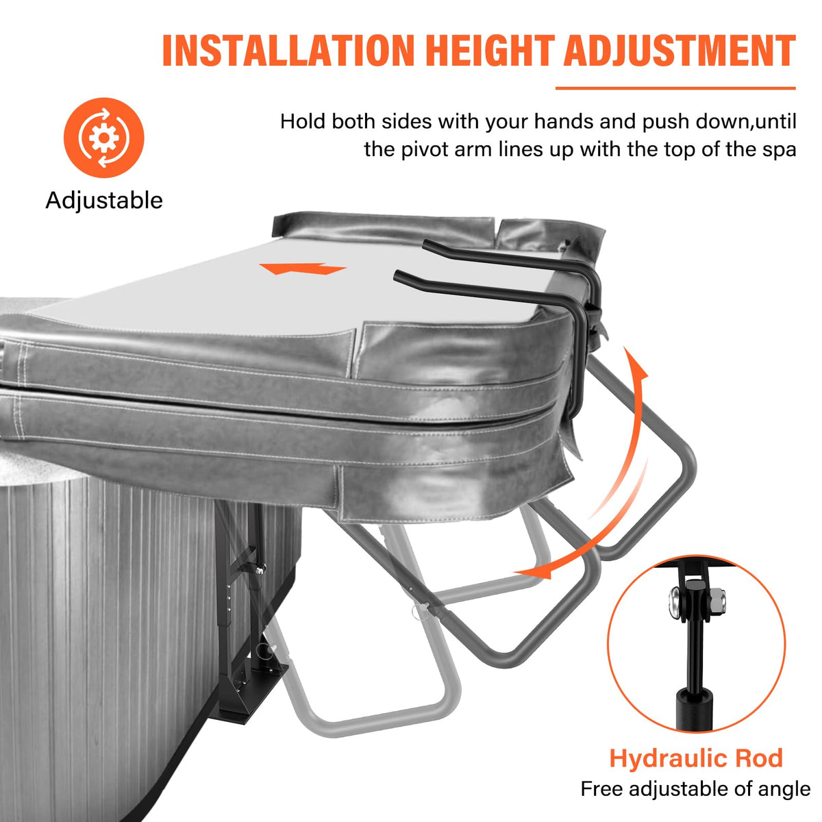 ACTREY lifter supports one-person operation for quick spa cover removal