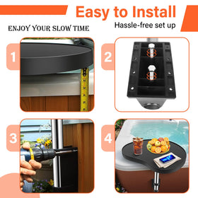 ACTREY hot tub tray large capacity fits snacks and devices.