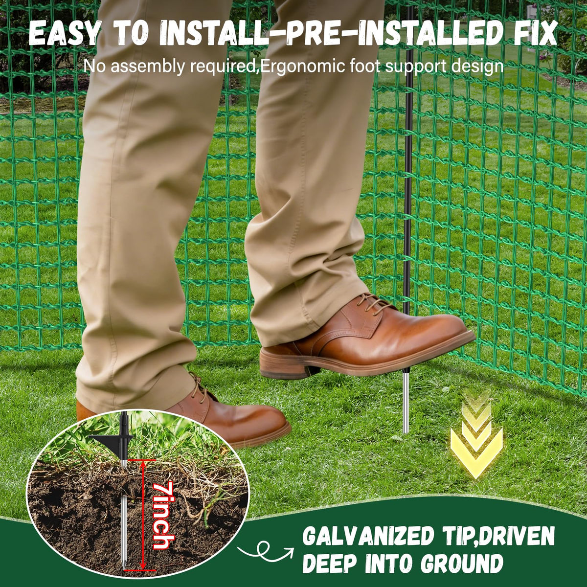 ACTREY nylon mesh fence offers tear resistance and UV protection.