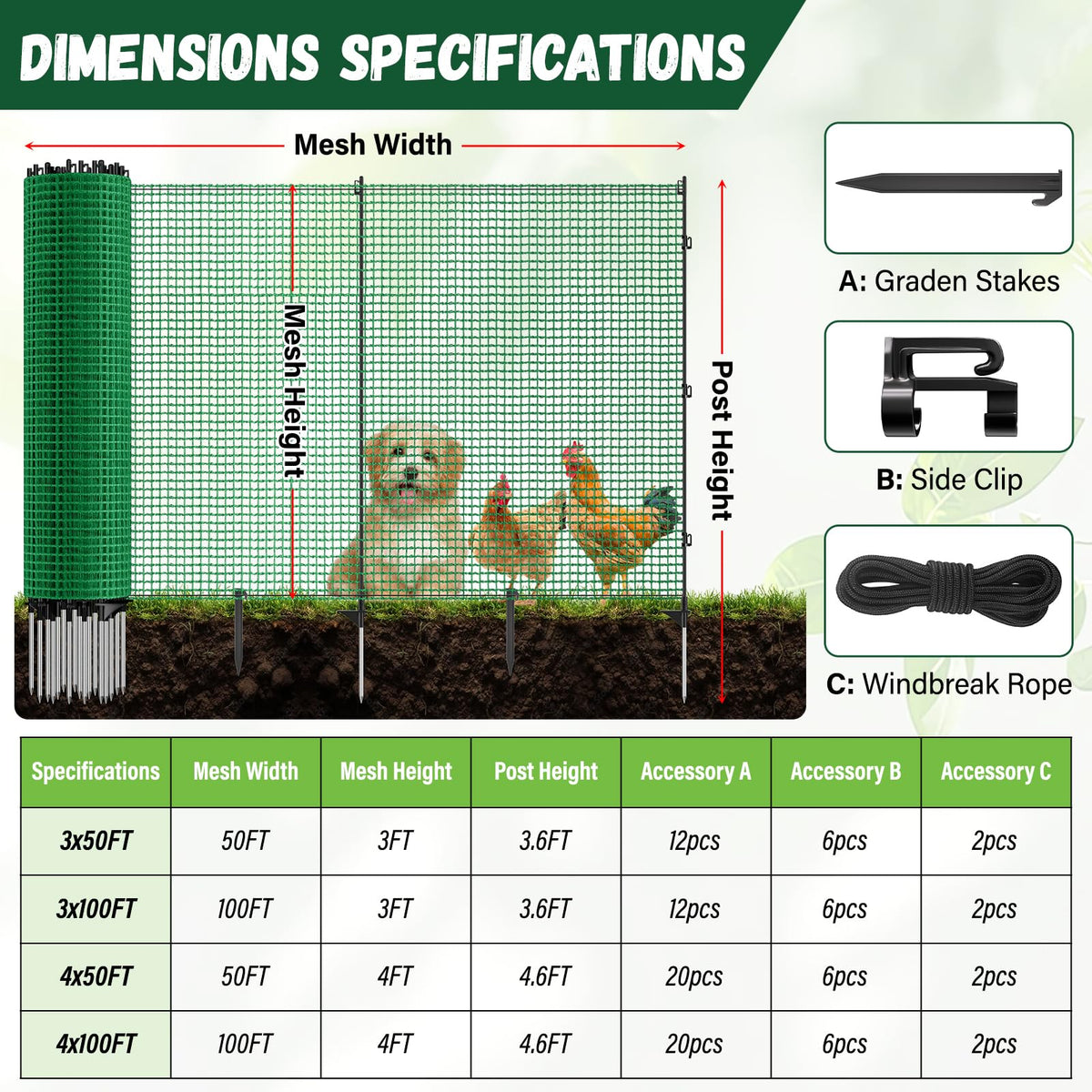ACTREY step-in posts provide stable, tool-free installation.