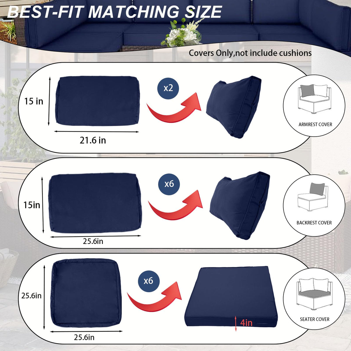 Actualaction navy backrest large cover protects furniture while remaining easy to clean