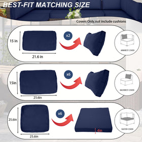 Actualaction navy backrest large cover protects furniture while remaining easy to clean