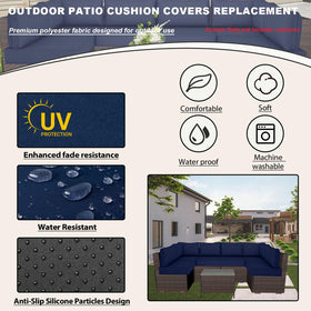 Actualaction navy backrest small cover shields compact cushions from weather