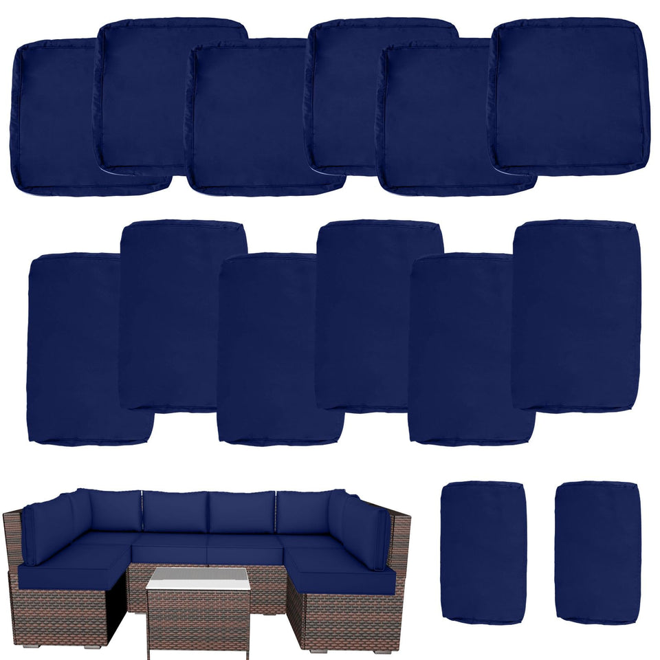 Actualaction navy seat cushion cover is waterproof and fade‑resistant for outdoor use