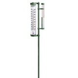 AcuRite 02345 8-Inch Rain Gauge & Thermometer Swivel – 42-Inch Stand