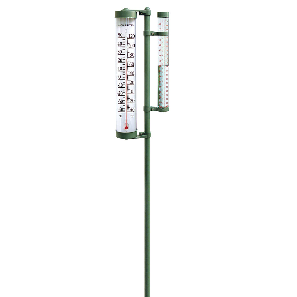Acurite 02345 rain gauge on a clear 8-inch scale for steady rainfall tracking.
