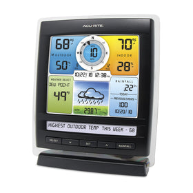 AcuRite 06016 side view highlights compact, wall-mountable design