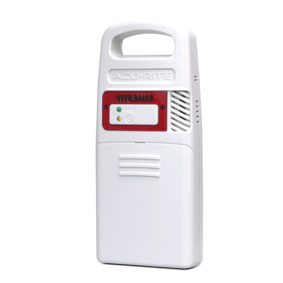 AcuRite 06045M back view showing wireless compatibility with weather stations.