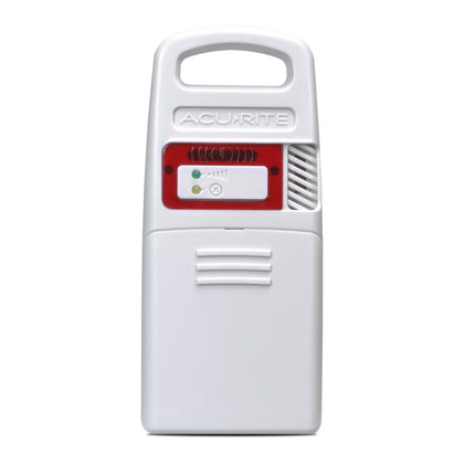 AcuRite 06045M front view with LED alerts for lightning and weather monitoring.