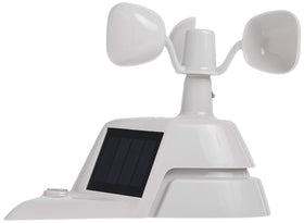 AcuRite Iris 06003M PRO+ upgrade shows the aspirating fan enhancing ambient temperature readings.