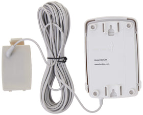 AcuRite Iris 06052M shows long cable reach for remote battery placement and maintenance.
