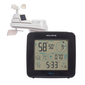 AcuRite Iris mini display shows real-time indoor and outdoor readings at a glance.