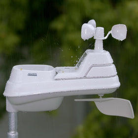 AcuRite Iris outdoor sensor mounted for hyperlocal data collection