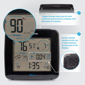 AcuRite Iris outdoor sensor captures wind, humidity, and temperature for precise local data.