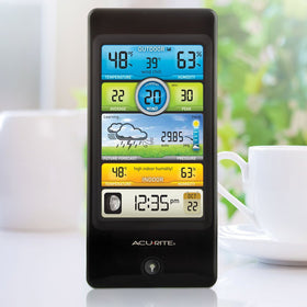 AcuRite Notos wind speed readings show current, average, and peak values