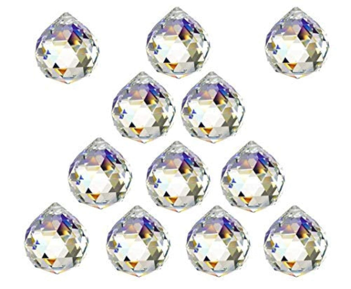 Acuteye 12-piece crystal ball prisms catch sunlight to cast colorful rainbows